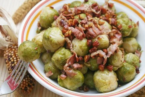 Cabbage and bacon Stock Photos