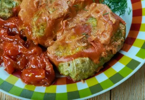 Cabbage And Hazelnut Rolls Stock Photos