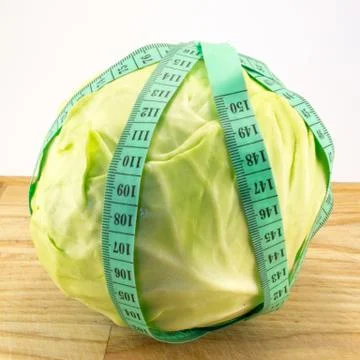 Cabbage and measuring Stock Photos