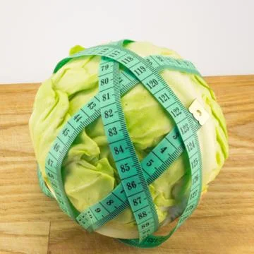 Cabbage and measuring Stock Photos