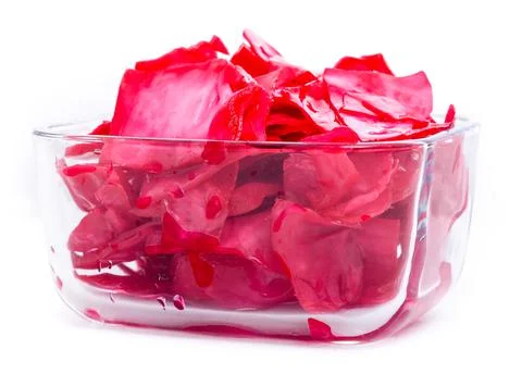 Cabbage in beetroot sauce Stock Photos