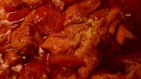 Cabbage beetroot soup with chicken Stock Footage 250228003