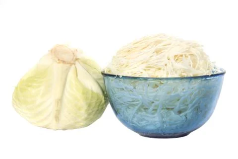 Cabbage in bowl Stock Photos