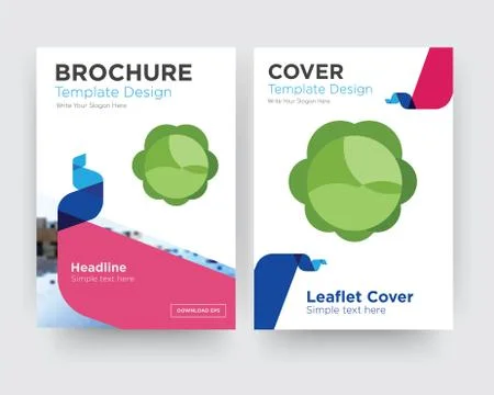 Cabbage brochure flyer design template Selección de ilustraciones gratis