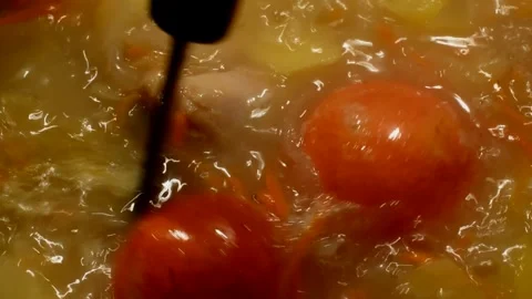 Cabbage chicken drumsticks soup Stock Footage 273533424