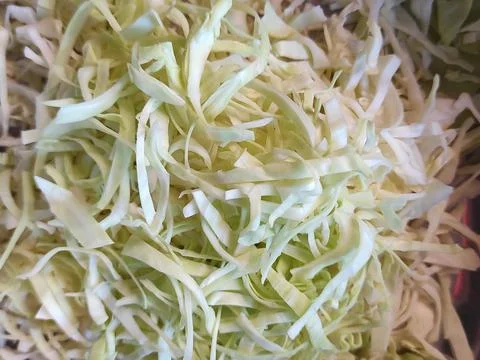 Cabbage chopped for making vegetables Stock Photos