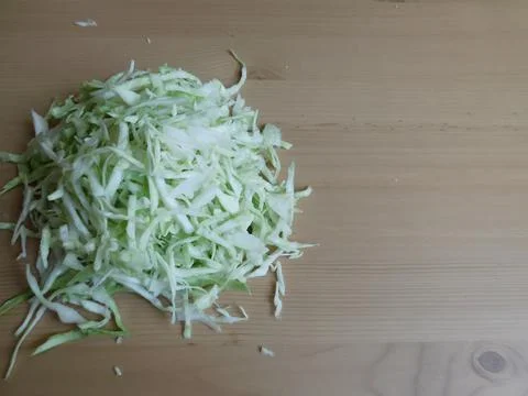 Cabbage cut vegetable green white food Shredded cabbage. Foto stock