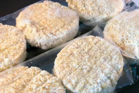 Cabbage cutlets before cooking 库存照片