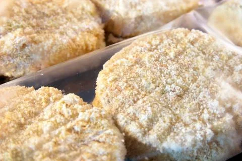 Cabbage cutlets before cooking Stock Photos