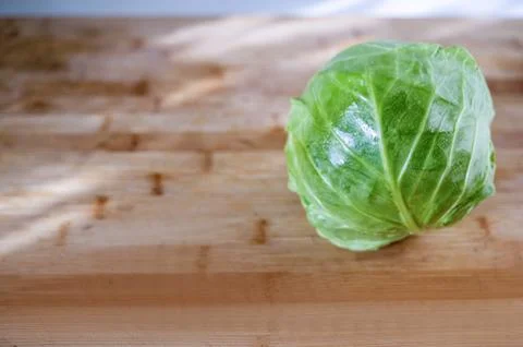Cabbage on a cutting board Stock Photos