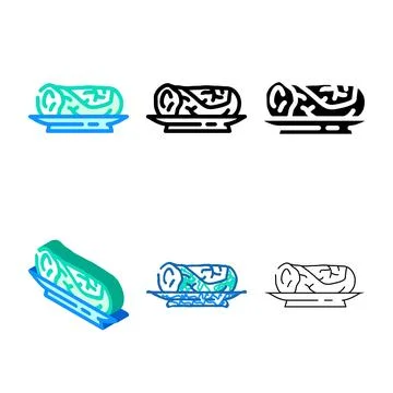 Cabbage designs rolls color icon vector Stock Illustration