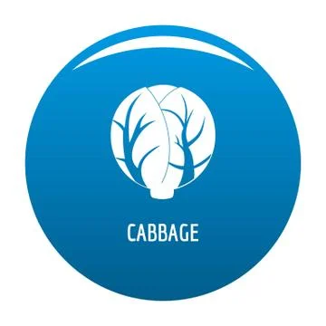 Cabbage icon blue vector Illustrazione stock