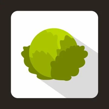 Cabbage icon in flat style Ilustración de archivo