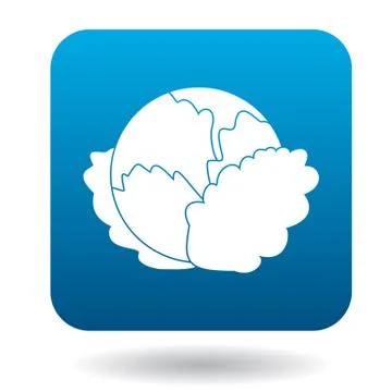 Cabbage icon in flat style Ilustración de archivo