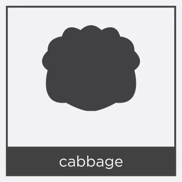 Cabbage icon isolated on white background Ilustración de archivo