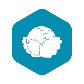 Cabbage icon, simple style Ilustración de archivo