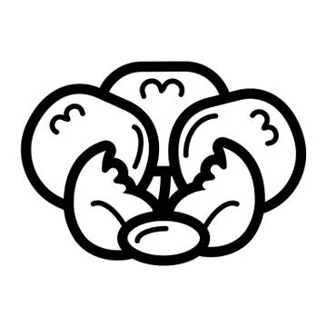 Cabbage icon vector. graphic sign, outline pictogram isolated on white. Ilustración de archivo