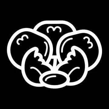 Cabbage icon vector. graphic sign, outline pictogram isolated on black. Ilustración de archivo