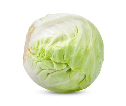 Cabbage isolated on white background. full depth of field Stock Photos