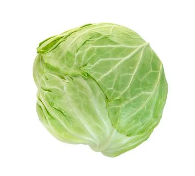 Cabbage isolated on white background ,Green leaves pattern Stock Photos