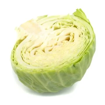 Cabbage isolated on white background Stock Photos