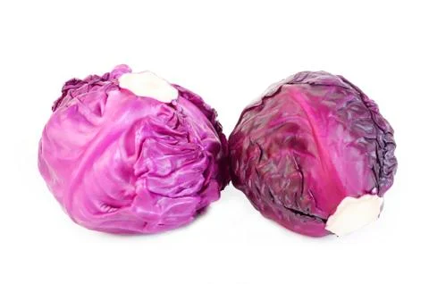 Cabbage isolated on white background Stock Photos