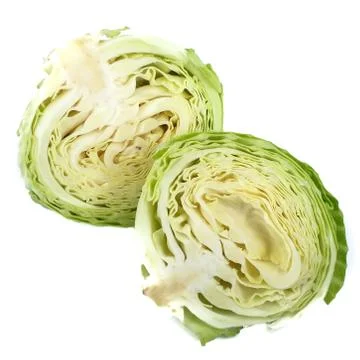 Cabbage isolated on white background Stock Photos