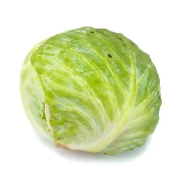 Cabbage isolated on white background Stock Photos