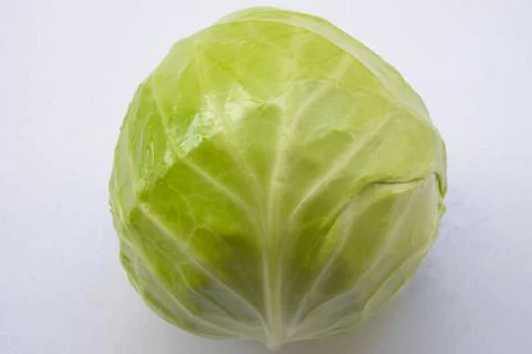 Cabbage isolated on white background Stock Photos