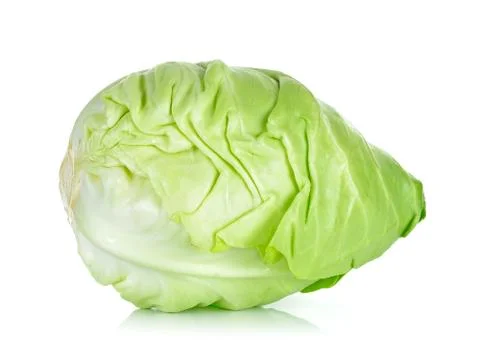 Cabbage isolated on the white background Stock Photos