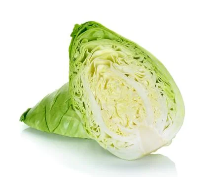 Cabbage isolated on the white background Stock Photos