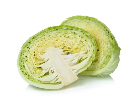 Cabbage isolated on the white background Stock Photos