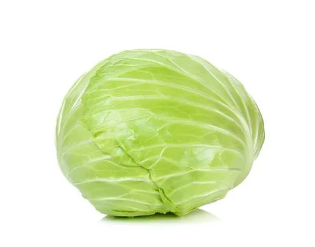 Cabbage isolated on the white background Stock Photos