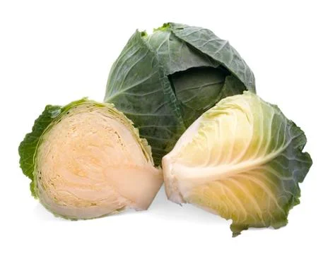 Cabbage isolated on white background Stock Photos