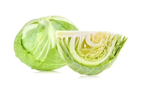 Cabbage isolated on white background Stock Photos