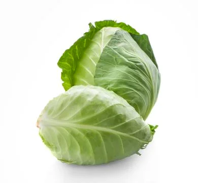 Cabbage isolated on white background Stock Photos