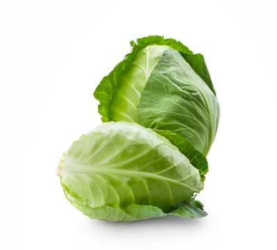 Cabbage isolated on white background Stock Photos