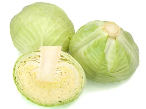 Cabbage isolated on white background Stock Photos