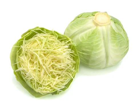 Cabbage isolated on white background Stock Photos