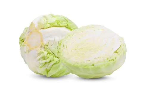 Cabbage isolated on white background. Stock Photos