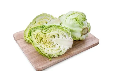 Cabbage isolated on white background Stock Photos