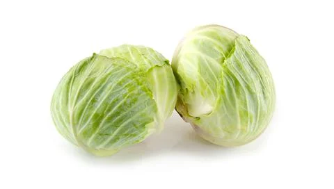 Cabbage isolated on white background Stock Photos