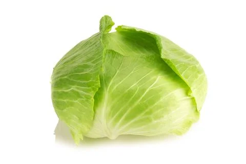 Cabbage isolated on white background Stock Photos