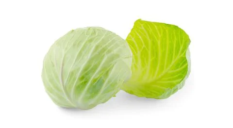 Cabbage isolated on white background Stock Photos