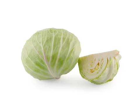 Cabbage isolated on white background Stock Photos
