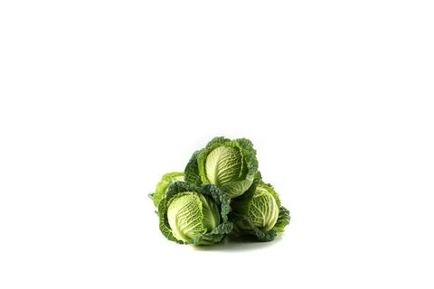 Cabbage isolated on white background Stock Photos