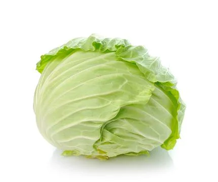 Cabbage isolated on white background Stock Photos
