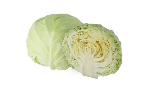 Cabbage isolated on white background. Stock Photos