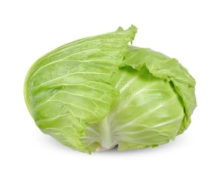 Cabbage isolated on white clipping path Stock Photos