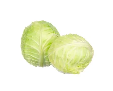 Cabbage isolated on white Stock Photos